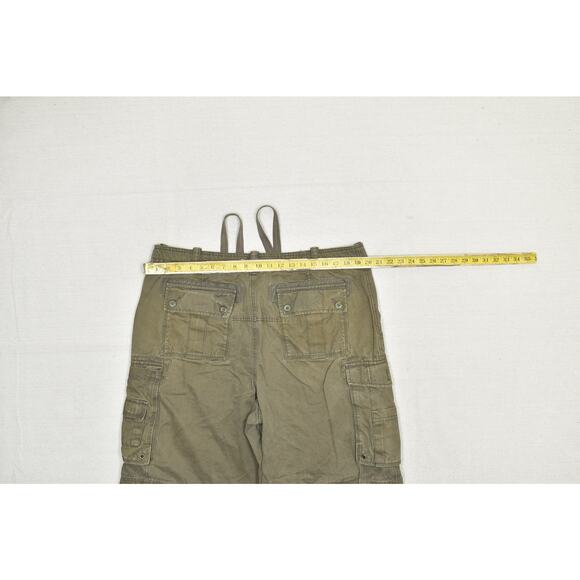 Eddie Bauer Men's Cargo Shorts Green Drawstring Size 40 Drawstring Y2K - Picture 5 of 8